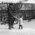 George and Anna in the snow, January 1962