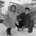 Anna and George in the snow, January 1962