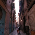 One of the many narrow streets off La Rambla