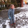 Grace playing in the snow #1