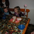 Grace enjoying her cake