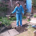 Anna gardening