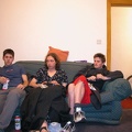 Me[alex] with my can of Dammy-B, Rob and Simon