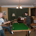 Paul and Someone playing pool