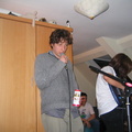 Rob doing some sort of Karaoke