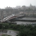 The Swing Bridge. No, it's not a blurred shot, it's raining with extreme prejudice.
