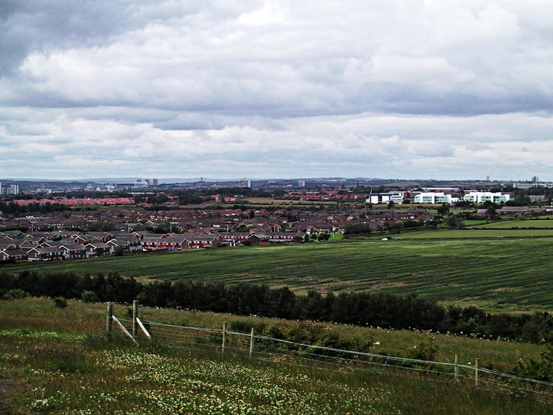 View towards Newcastle from the slag heap at Rising Sun
