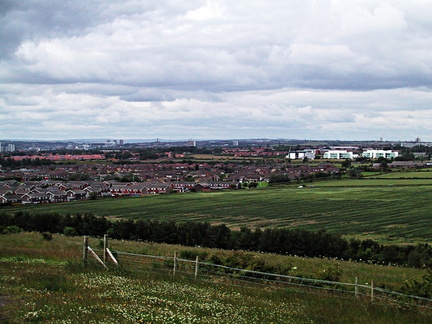 View towards Newcastle from the slag heap at Rising Sun