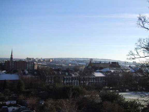 View towards Sherrif Hill from Newcastle