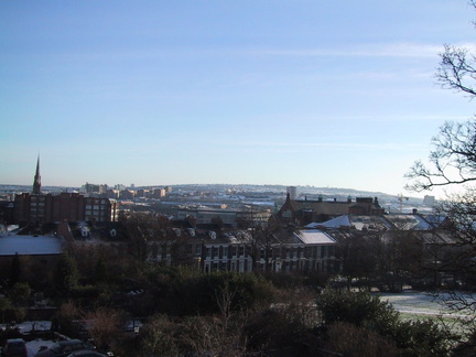 View towards Sherrif Hill from Newcastle