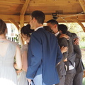 The back of the wedding party