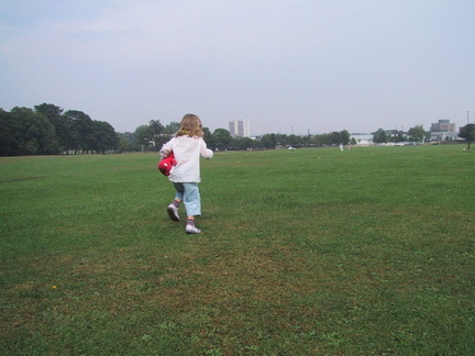 Grace running away