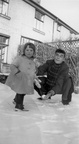 Anna and George in the snow, January 1962