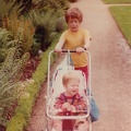 Alex McCulloch pushing me[alex] in Oxford in 1983