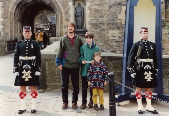 Steven Applen, Me[alex] and Laurence in Edinburgh c.1996