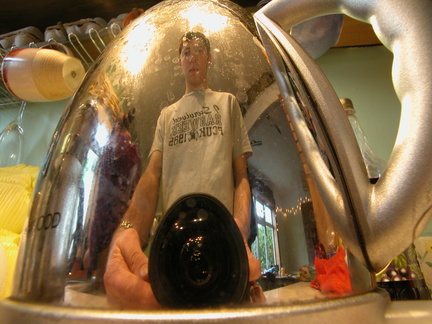 me[alex] "Self portrait in kettle", 2004