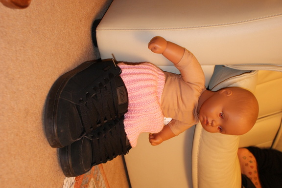 Baby in shoes