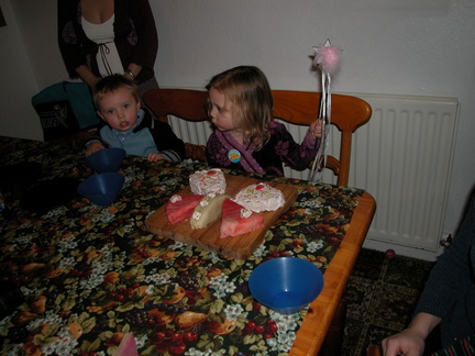 Grace enjoying her cake