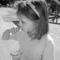 Grace eating an ice cream