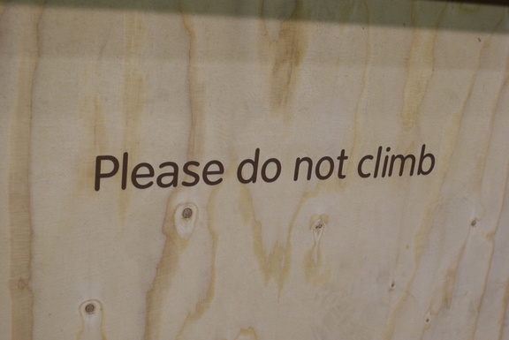 Please do not climb