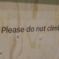 Please do not climb
