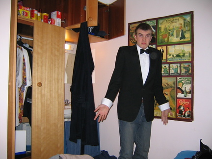 Peter Harris in a tux. "What is this madness?"