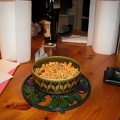 Bombay Mix in a groovy bowl that I found in the 70's