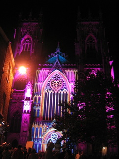 York Minster lit up