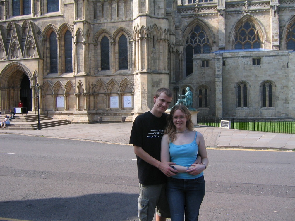 Me and Jude in front of the minster
