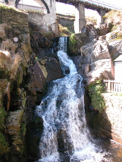 Waterfall near the Laxey Wheel