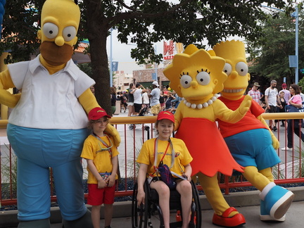 Isaac and Mia with The Simpsons
