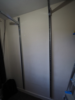 Standing desk wall rails [Unistrut]